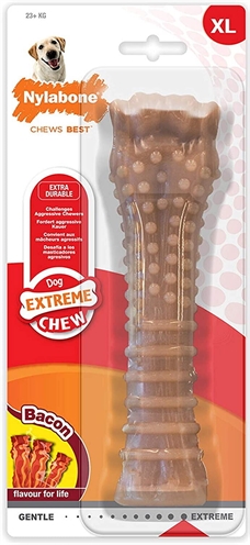 Nylabone Dura Chew Voor Harde Bijters Baconsmaak Vanaf 23 KG