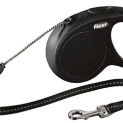 Flexi Rollijn Classic Cord Zwart M 5 Mtr