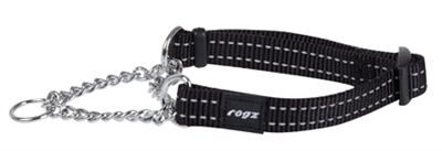 Rogz For Dogs Snake Halfslip Halsband Zwart 16 Mmx32-44 CM