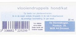 Dierendrogist Vlooiendruppel Natuurlijke Olie Basis 20 ML