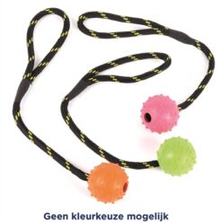 Happy Pet Tough Toys Bal Studded Aan Touw Rubber 31,5X5,5X5,5 CM