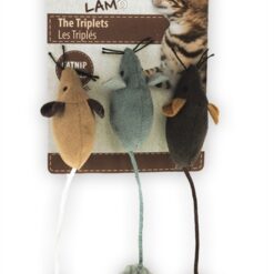 Afp Muis The Triplets Lamswol Met Catnip Assorti 7X7X3 CM 3 St