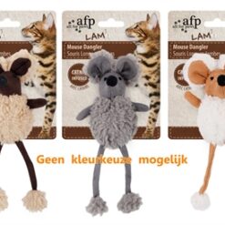 Afp Mouse Dangler Lamswol Met Catnip Assorti 16 CM