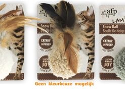 Afp Snow Ball Lamswol Met Veren En Catnip Assorti
