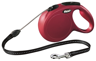 Flexi Rollijn Classic Cord Rood M 8 Mtr