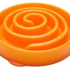 Slo-Bowl Feeder Mini Coral Spiraal Oranje 22X22X5 CM