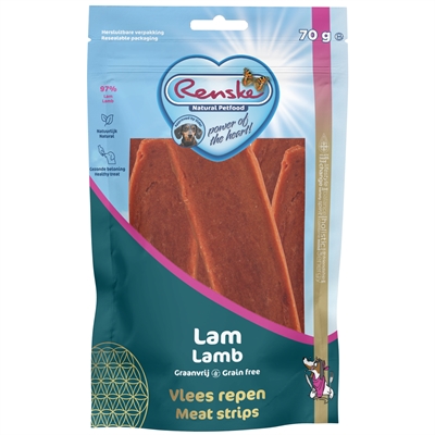 Renske Gezonde Beloning Vlees Strip Lam 70 GR