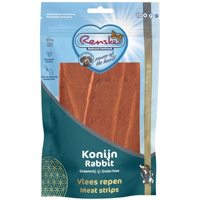 Renske Gezonde Beloning Vlees Strip Konijn 100 GR