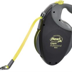 Flexi Rollijn Giant Tape Professional Neon Zwart / Geel 10 Mtr Tot 50 KG
