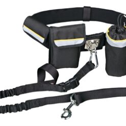 Trixie Heupriem Met Jogginglijn Zwart Riem 60-120 CM Lijn 100-135 CM