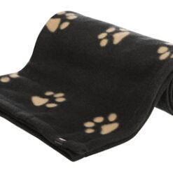 Trixie Barney Fleece Hondendeken Zwart / Beige Ass 150X100Cm