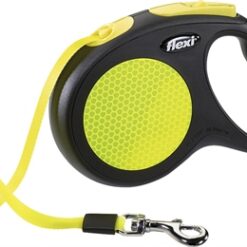 Flexi Rollijn New Classic Neon Tape Zwart / Geel M 5 Mtr
