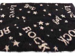 Vetbed Rock Zwart / Beige Gerecycled 75X50 CM