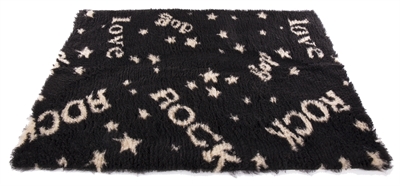 Vetbed Rock Zwart / Beige Gerecycled 75X50 CM