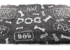 Vetbed Dog Print Grijs / Wit Gerecycled 100X75X2 CM