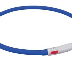 Trixie Lichtgevende Halsband Hond Usb Siliconen Oplaadbaar Royal Blauw 70X1 CM