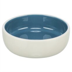 Trixie Voerbak Kat Keramiek Creme / Blauw 13 CM 300 ML