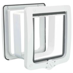 Trixie 4-Weg Kattenluik XL Inclusief Tunnelstuk Wit 24X28 CM