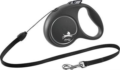 Flexi Rollijn Black Design Cord Zwart S 5 Mtr Tot 12 KG