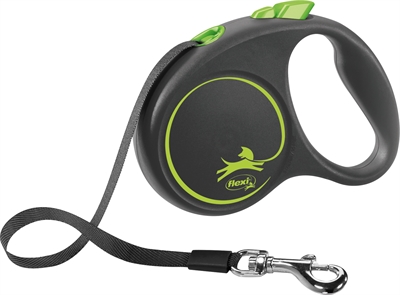 Flexi Rollijn Black Design Tape Groen S 5 Mtr Tot 15 KG