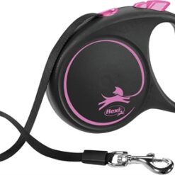 Flexi Rollijn Black Design Tape Roze M 5 Mtr Tot 25 KG