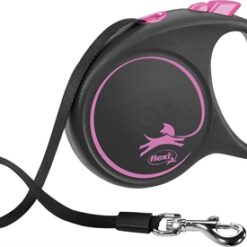 Flexi Rollijn Black Design Tape Roze L 5 Mtr Tot 50 KG