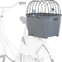 Trixie Fietsmand Voor Bagagedrager Met Draadkoepel Kunststof Grijs 46X36X47 CM