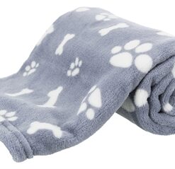 Trixie Hondendeken Kenny Fleece Bot / Pootjes Blauw 75X50 CM