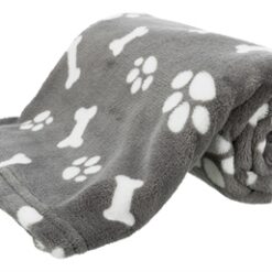 Trixie Hondendeken Kenny Fleece Bot / Pootjes Grijs 75X50 CM
