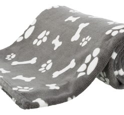 Trixie Hondendeken Kenny Fleece Bot / Pootjes Grijs 150X100 CM