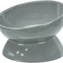 Trixie Voerbak Kat XXL Keramiek Verhoogd Grijs 350 ML 17 CM