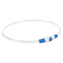 Trixie Lichtgevende Halsband Usb Flash Light Oplaadbaar Tpu Blauw 65X0,8 CM