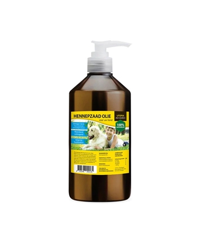 Utopia Diertotaal Hennepzaadolie Met Pompje 1 LTR