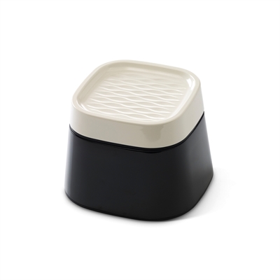 Savic Ergo Cube Voerbak Creme / Zwart 22X22X16 CM
