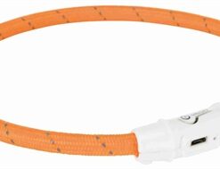 Trixie Lichtgevende Halsband Hond Flash Usb Tpu / Nylon Oranje 35X0,7 CM