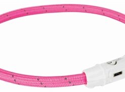 Trixie Lichtgevende Halsband Hond Flash Usb Tpu / Nylon Roze 45X0,7 CM