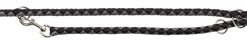 Trixie Hondenriem Cavo Verstelbaar Zwart / Grijs 200X1,8 CM