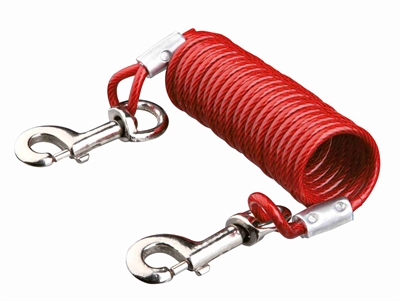Trixie Aanleglijn Met Spiraalkabel Rood 5 Mtr