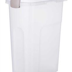 Trixie Voerton Luchtdicht Afsluitbaar Kunststof Transparant Wit / Wit 25 LTR 23X39X51 CM