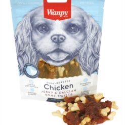 Wanpy Oven-Roasted Chicken Jerky / Calcium Bone Twists 100 GR