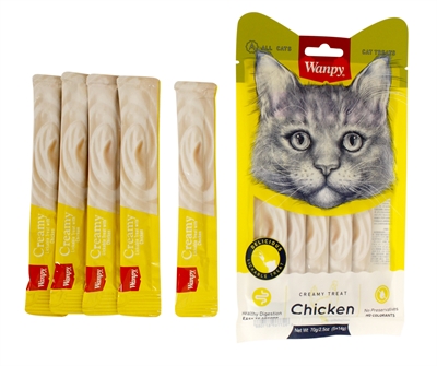 Wanpy Creamy Lickable Treats Chicken 14 GR 5 St
