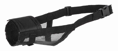 Trixie Muilkorf Polyester Met Gaas Inzet Zwart M 19-26 CM