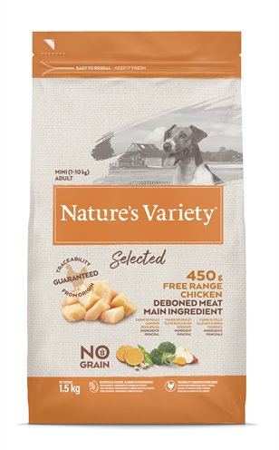 Natures Variety Selected Adult Mini Free Range Chicken 1,5 KG
