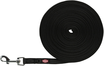Trixie Hondenriem Sleeplijn Met Rubber Bekleed Zwart 10 Mtrx1,5 CM