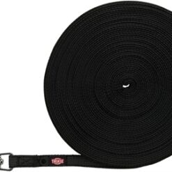 Trixie Hondenriem Sleeplijn Met Rubber Bekleed Zwart 15 Mtrx1,5 CM