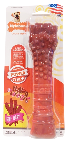 Nylabone Textured Dura Chew Beef Jerkey Voor Harde Bijters Vanaf 23 KG