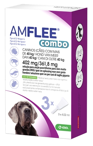 Krka Amflee Combo Spot On Hond >40 KG 402 MG 3 Pip
