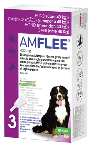 Krka Amflee Spot On Hond >40 KG 402 MG 3 Pip