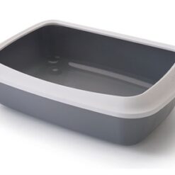 Savic Kattenbak Iriz Met Rand Koudgrijs / Wit 42X31X12,5 CM