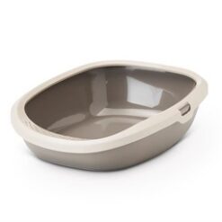 Savic Kattenbak Happy Planet Gizmo Met Rand Mocca / Warmgrijs 44X35,5X12,5 CM
